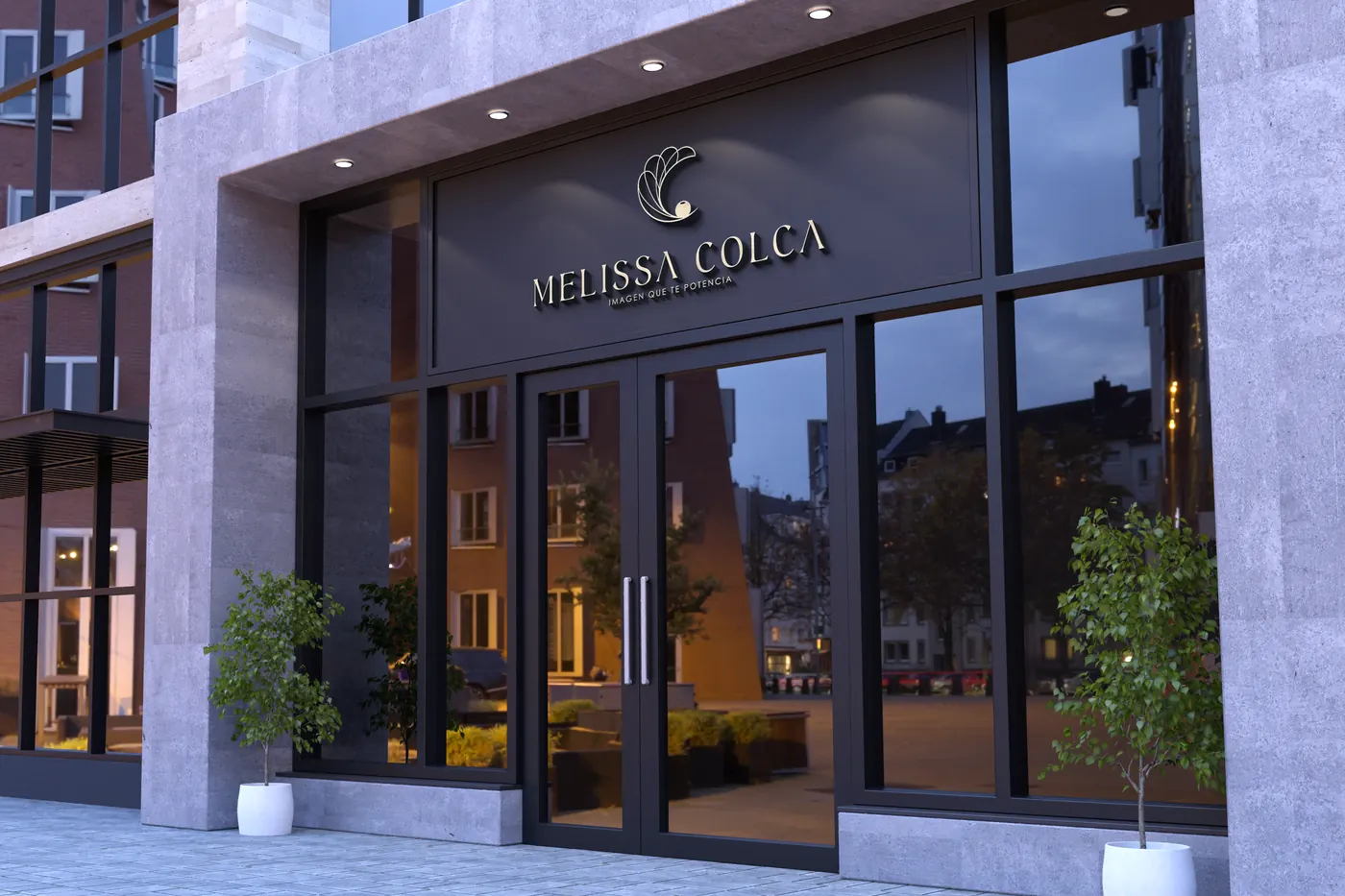Fachada con letras 3D de Melissa Colca